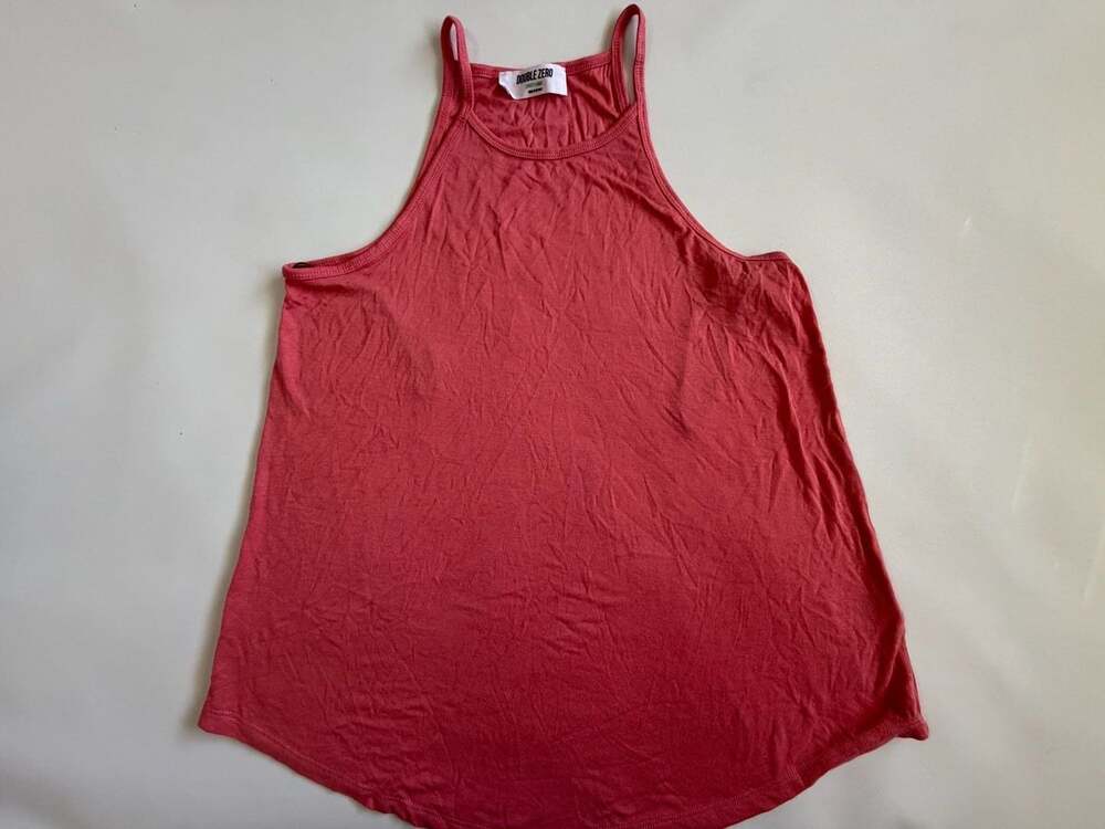 Womens Tank Top Size L Terracotta Rust Halter High Neck  Flowy Sleeveless